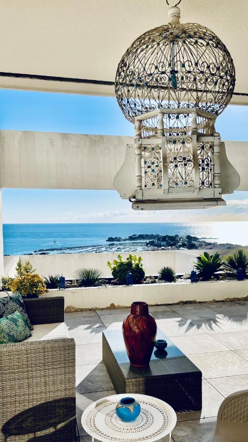 Vue Mer Panoramique - Grande Terrasse Et Piscine Bandol Kültér fotó